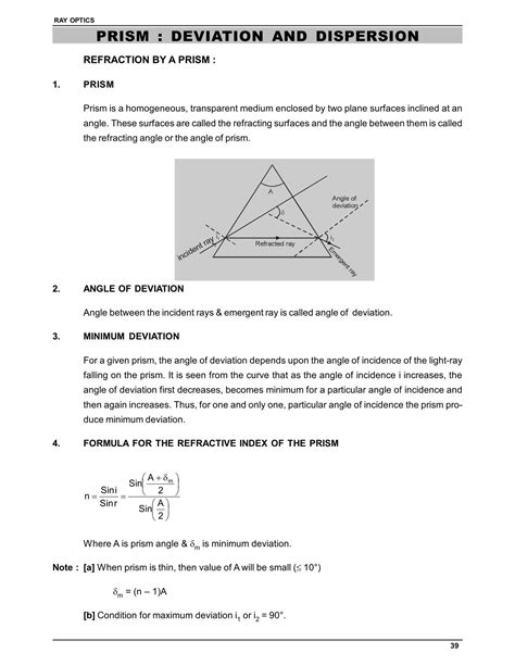 Ray Optics and Optical Instruments Class 12 Notes for JEE & NEET