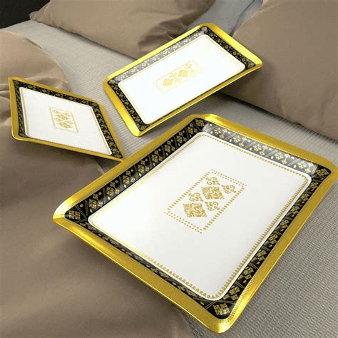 Castleite Valencia Series Melamine Trays Set of 3 with Handles for ...