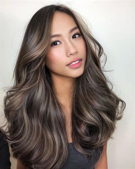 Dark Brown Hair With Light Ash Brown Highlights