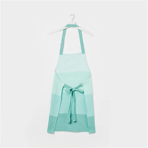 Buy Medora Teal Colourblocked Cotton Kitchen Apron from Home Centre at ...