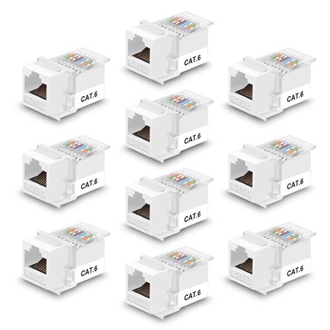 iGreely RJ45 Keystone Jack - 10Pack iGreely RJ45 CAT6/CAT5e Tool-Less ...
