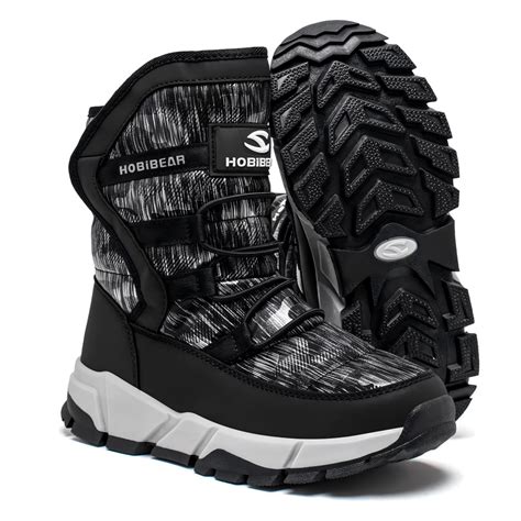 HOBIBEAR Boys' Insulated Waterproof Winter Snow Boots for Kids, Youth ...