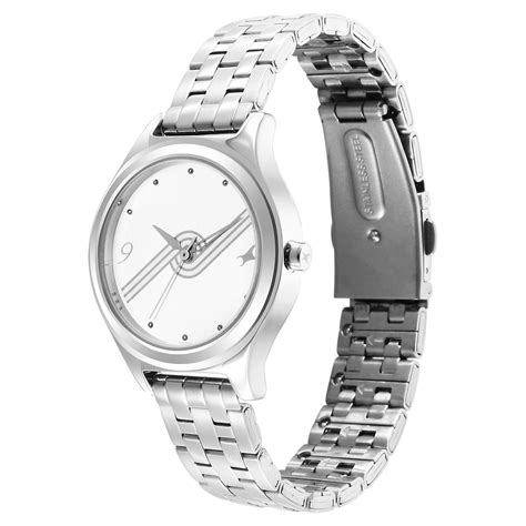 Buy Online Fastrack Stunners White Dial Metal Strap Watch for Girls ...