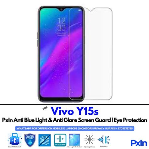 Anti Blue Light and Anti Glare Screen Guard for VIVO Y15s Mobile | Pxin