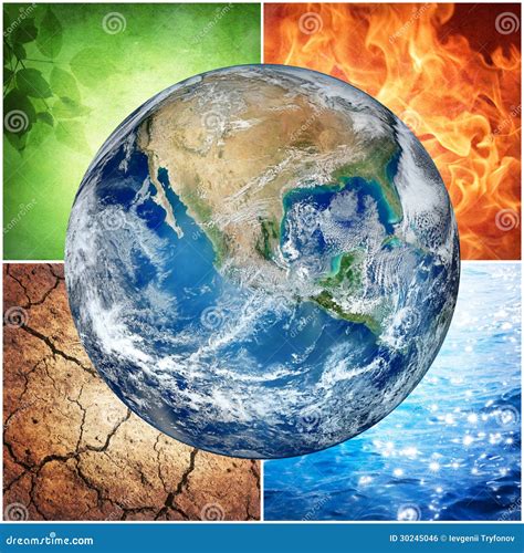 Composition Of Natural Elements And Earth Royalty Free Stock Image ...