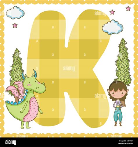K alpahabet letter magic world concept vector illustration graphic design Stock Vector Image ...