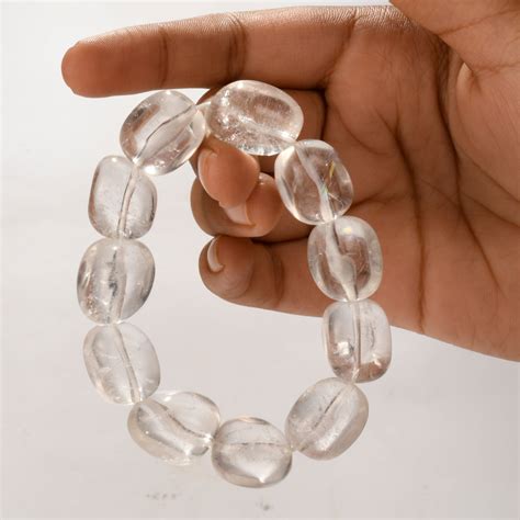 Clear Quartz Crystal Tumble Bracelet by Witch Way Out – Witch Way Out IN