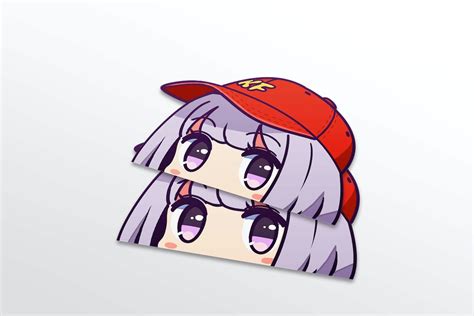 KF Peeking sticker KFchan ver.6 | KAWAII FITMENT.