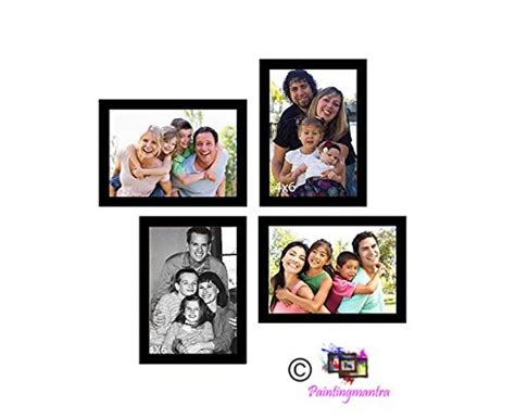 Wall Collage Photo Frame Timeline (Black, Set of 4 Wall Photo Frames ...