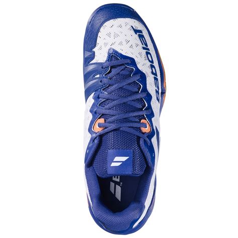Babolat Shadow Tour 4 Men Badminton Shoes, White/Blue Navy – Prokicksports
