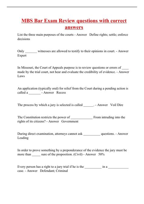 Image result for Bar Exam Test Questions