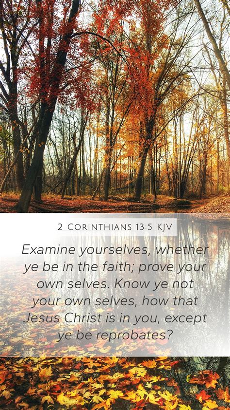 2 Corinthians 13:5 KJV Mobile Phone Wallpaper - Examine yourselves ...