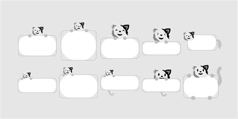 Cat textbox | Premium Vector