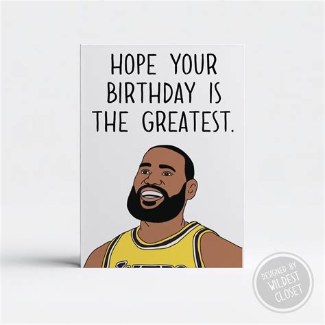Lebron James Birthday Greeting