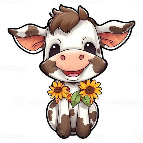 Cute baby cow clipart on transparent background 26794059 PNG