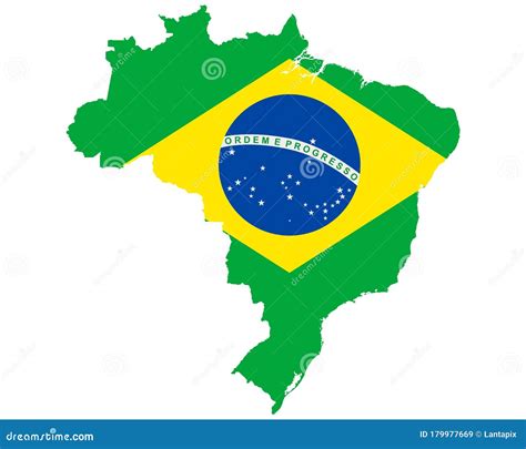 Flag in map of Brazil stock vector. Illustration of marketing - 179977669