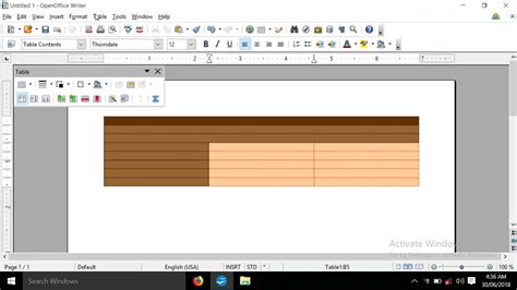 OpenOffice CreateTable Command 的图像结果