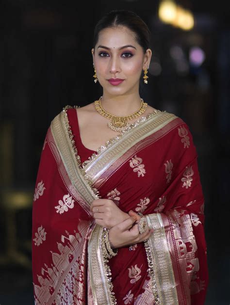 Buy Maroon Colour Sarees Online at Best Price