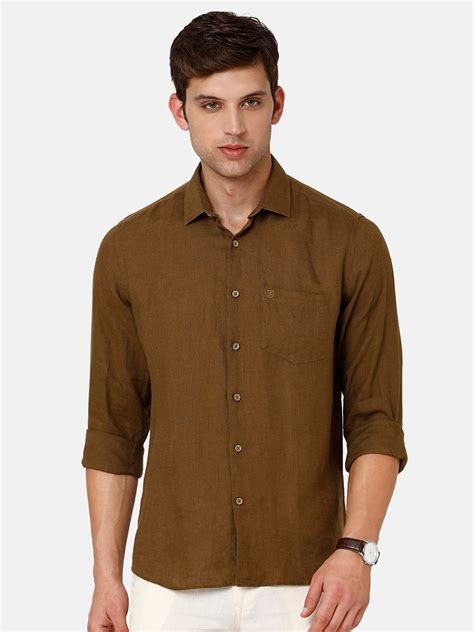 Buy Linen Club Men Pure Linen Sustainable Casual Shirt - Shirts for Men ...
