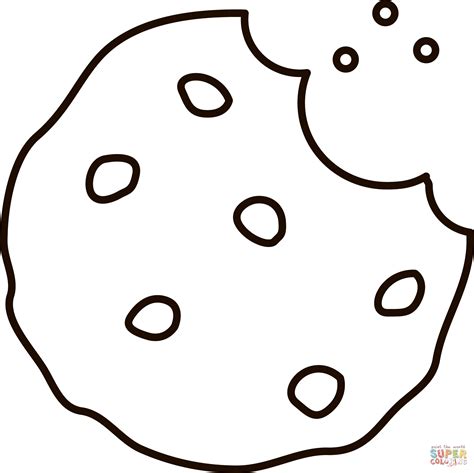 Chocolate chip cookie coloring page free printable coloring pages – Artofit