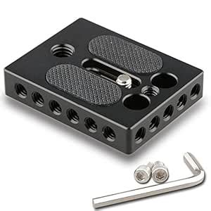 Buy CAMVATE Camera Cheese Baseplate with 1, 4" and 3, 8" Thread Hole ...