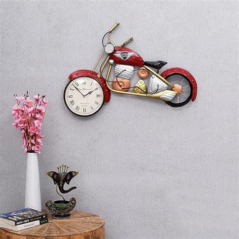 Buy DENART INDUSTRIES Bike Clock Wall Art Wall Hanging Decoration ...