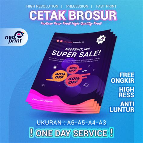 Jual Cetak Brosur | Flyer | Poster Murah dan Cepat - A3, 2 SISI - Kota ...