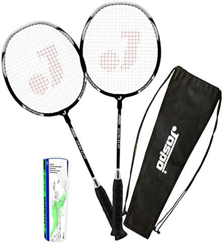 Jaspo Cosmo-EZ-100 Feather Shuttle Cork, 2 Aluminum Badminton Racquet ...
