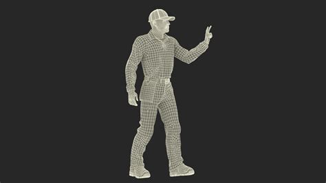 Baseball Umpire in Cap Showing Points 3D | 3D Molier International