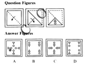 In these question, apiece of paper is folded and punched as shown in ...