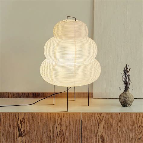 Anicompa Noguchi Lamp, Rice Paper Floor Lamp, Akari Lamp with 3 Color ...