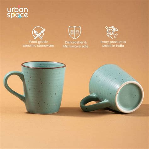 Buy Handmade Green Ceramic Tea & Coffee Mugs Online | Urban Space
