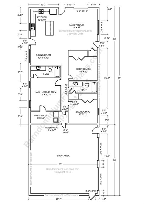 2 Bedroom Pole Barn House Floor Plans : A bedroom and full bath ...