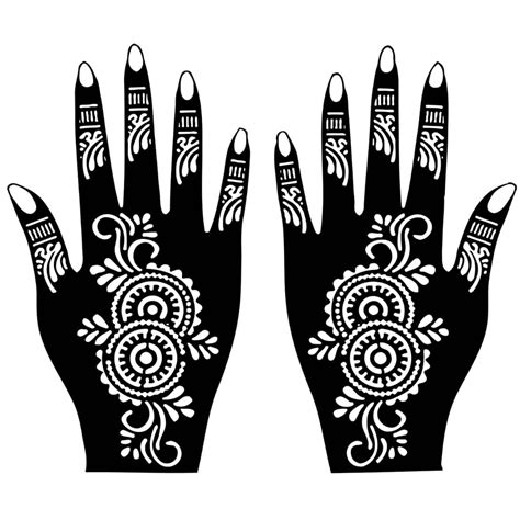 Nail It! Pair of Beautiful Henna Stencils - Both Hands/Mehendi Designs ...