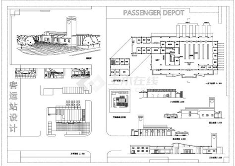二层长途汽车客运站设计cad图，共一张_汽车客运站_土木在线