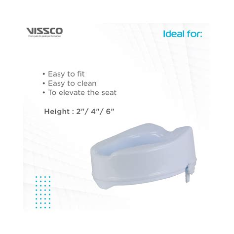 Vissco Comfort Commode Elevated Seat 2″ - Cureka