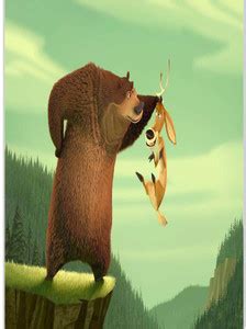 Funny Bear Cartoon Poster Paper Print - Animation & Cartoons posters in ...