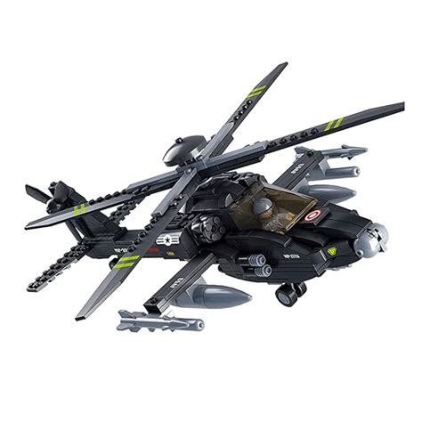 sluban m38-b0511 military blocks army bricks toy - ah-64 apache ...