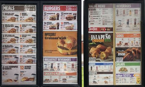 Bk Breakfast Menu