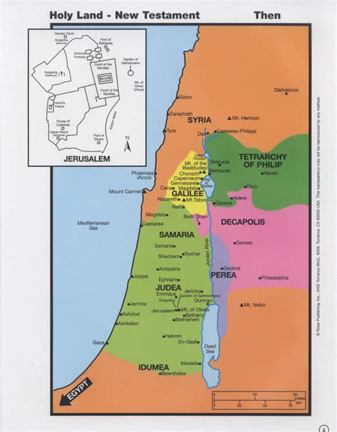 New Testament Map Of The Holy Land