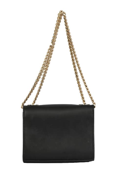 Roberto Cavalli Black Logo Chain Crossbody Bag – Shop at Retag.in