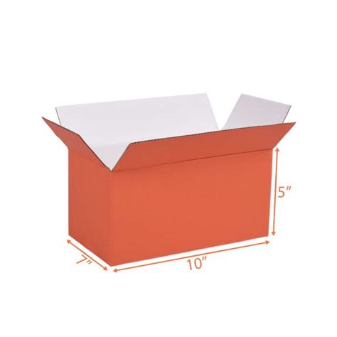 10X7X5 Orange Packing Box | Plain Cardboard