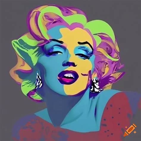 Pop art of marilyn monroe with abstract shapes on Craiyon