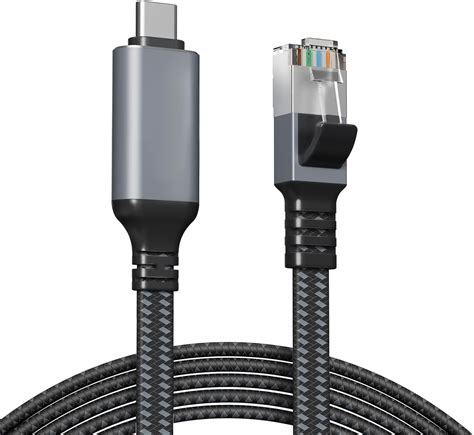 USB C to Ethernet Cable 50 FT, Gigabit Network, Flat Type C to RJ45 LAN ...