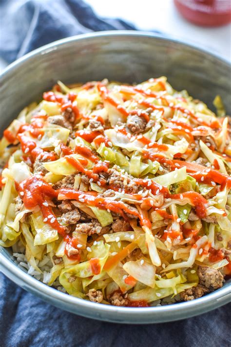 Spicy Ground Turkey & Cabbage Stir Fry Meal Prep - Project Meal Plan