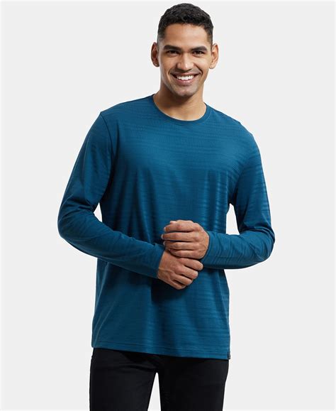 Buy Super Combed Supima Cotton Solid Round Neck Full Sleeve T-Shirt ...