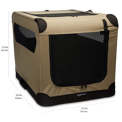 Amazon Basics Folding Soft Dog Crate with Front and Top Opening, 30 ...