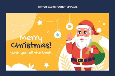 Flat christmas twitch background | Free Vector