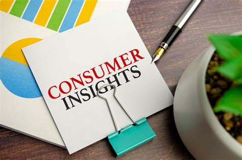Consumer insights text on the sticker and charts | Premium Photo