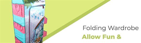 Tom & Jerry FC5ST2 Fun Closet 5 Shelf Folding Wardrobe, X- Large, Green ...